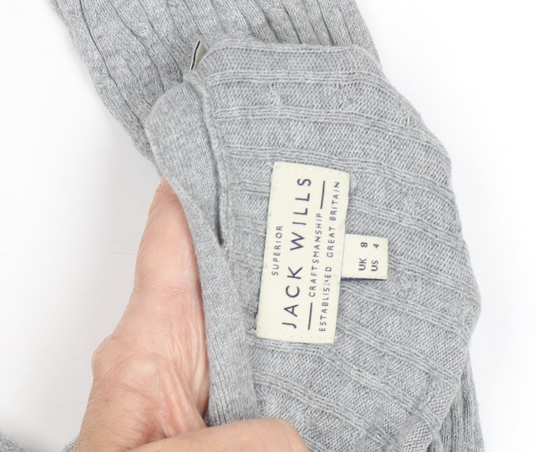 Jack Wills Women's Grey Knit Cardigan, Size 8