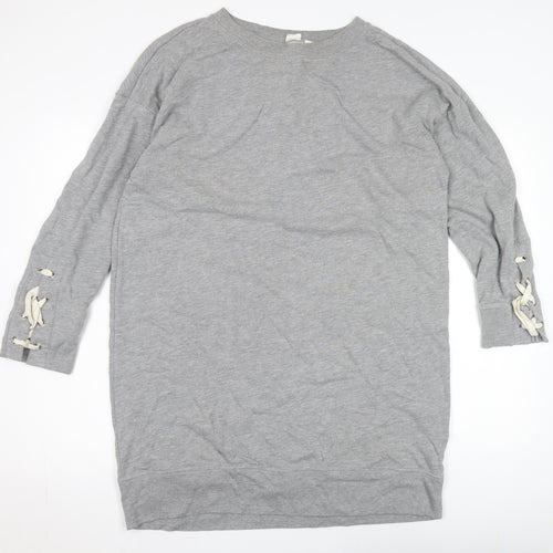 GAP Women's Grey L Pullover Lace-Up Sweatshirt