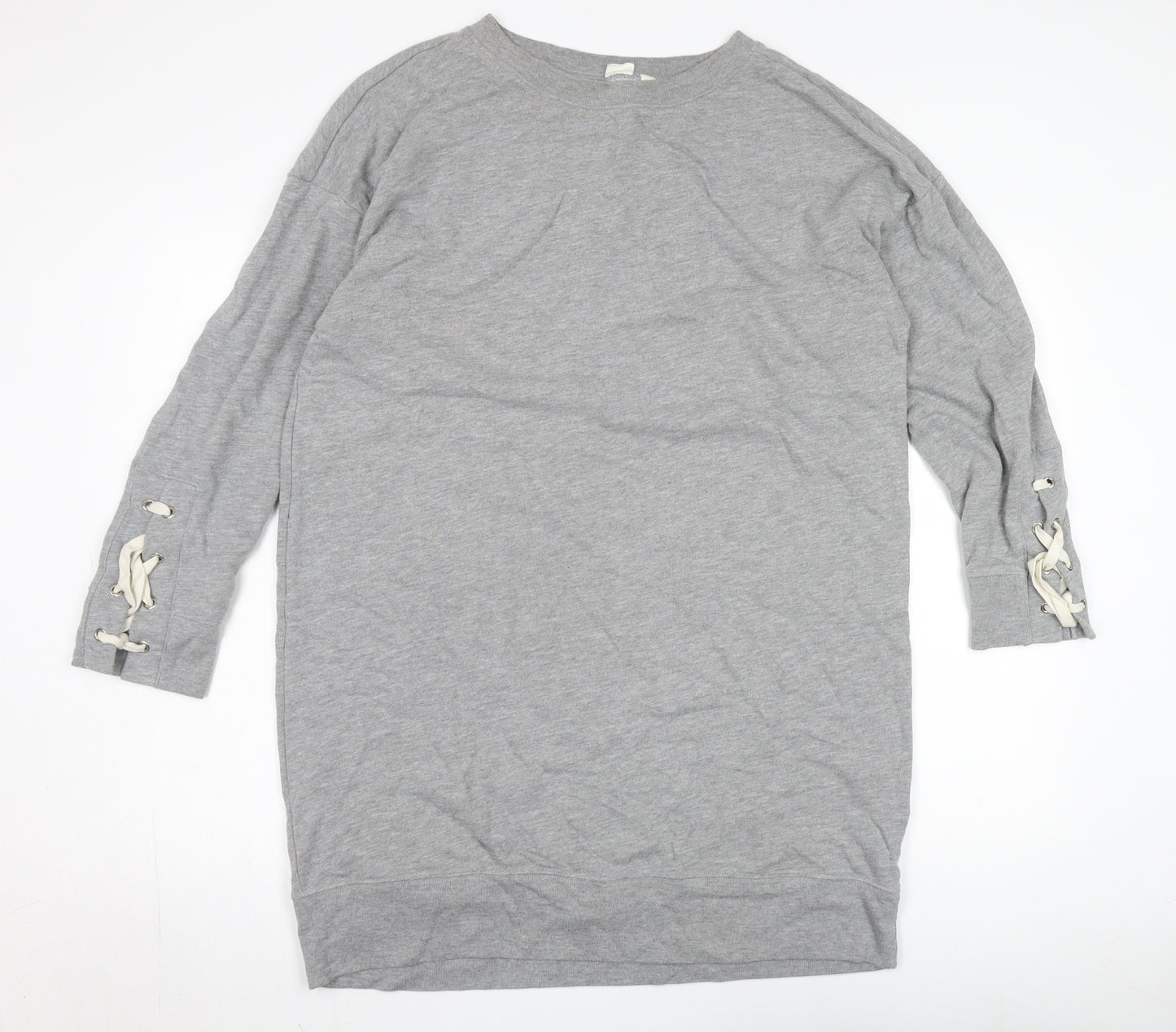 GAP Women's Grey L Pullover Lace-Up Sweatshirt