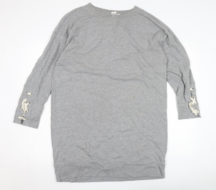 GAP Women's Grey L Pullover Lace-Up Sweatshirt