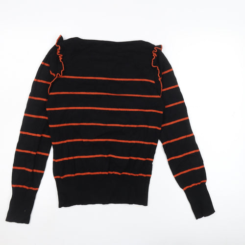 Red Herring Women's Black Striped Pullover Jumper Size 12