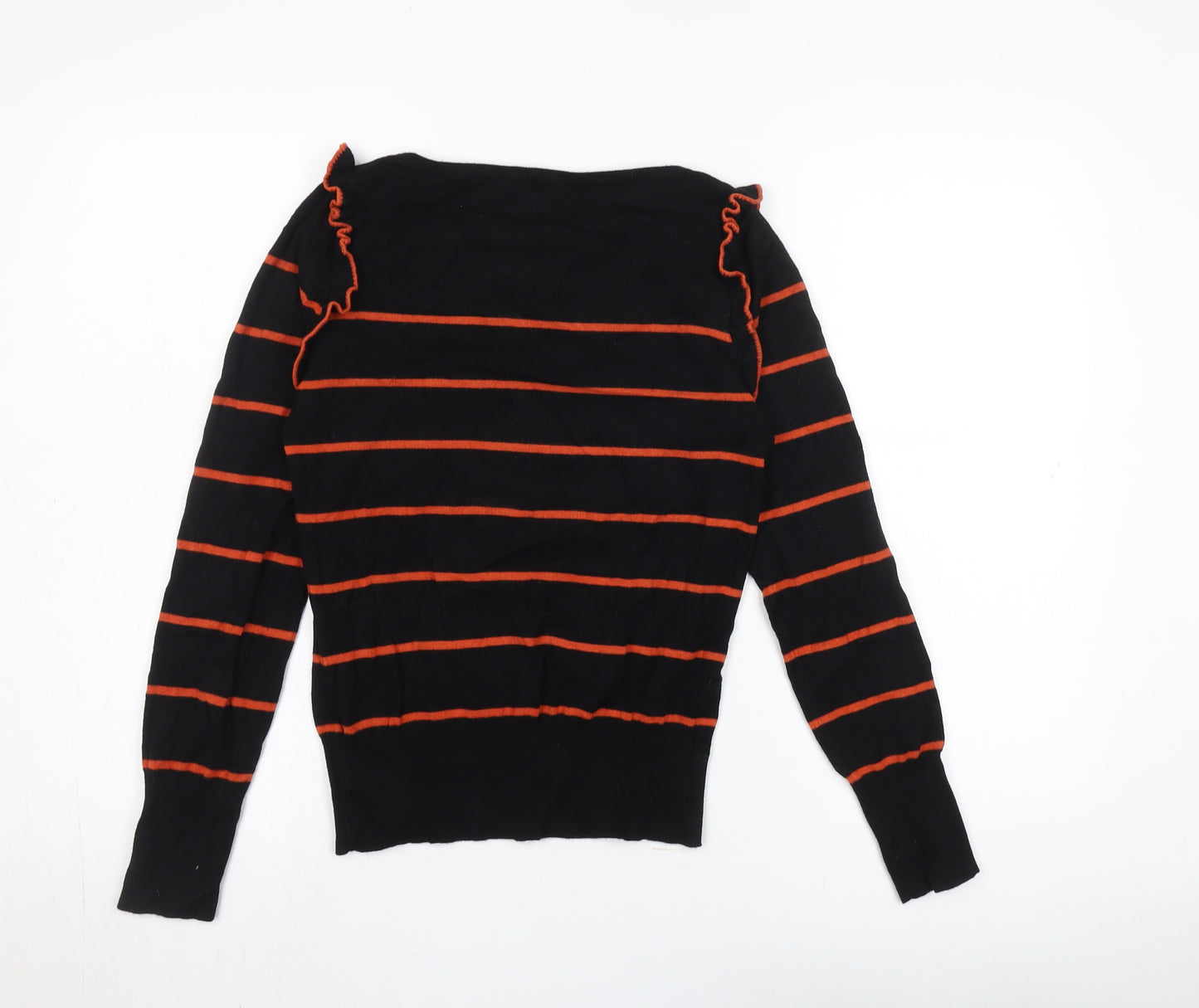 Red Herring Women's Black Striped Pullover Jumper Size 12