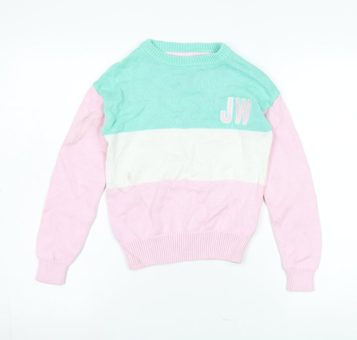 Jack Wills Girls Multicoloured 5-6 Yrs Pullover Jumper