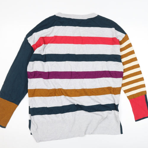 White Stuff Women's Multicoloured Striped Jumper Size 18