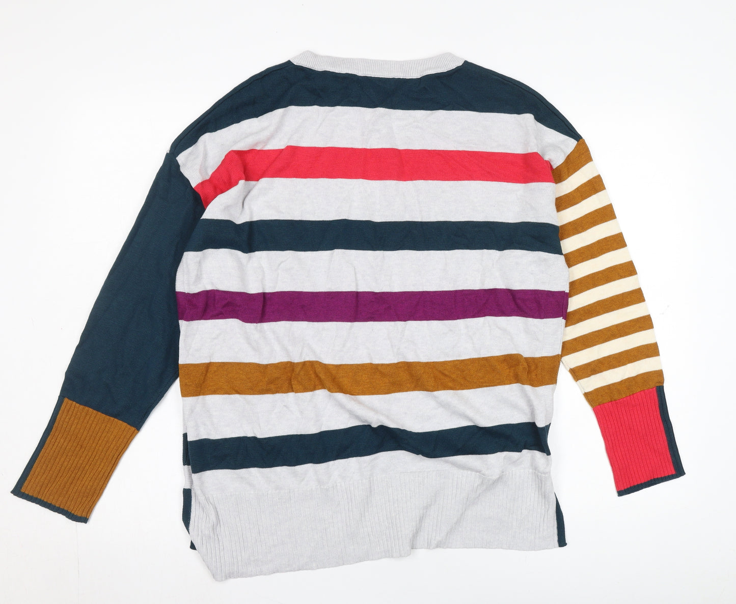 White Stuff Women's Multicoloured Striped Jumper Size 18
