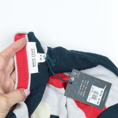 White Stuff Women's Multicoloured Striped Jumper Size 18