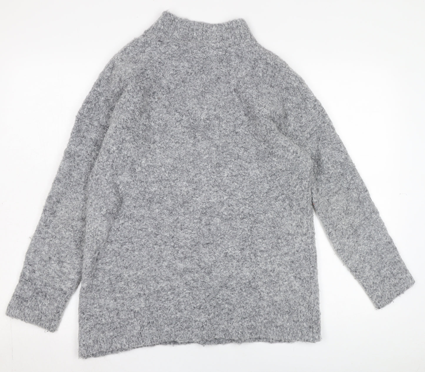 Crew Clothing Women's Grey Mock Neck Jumper Size 10