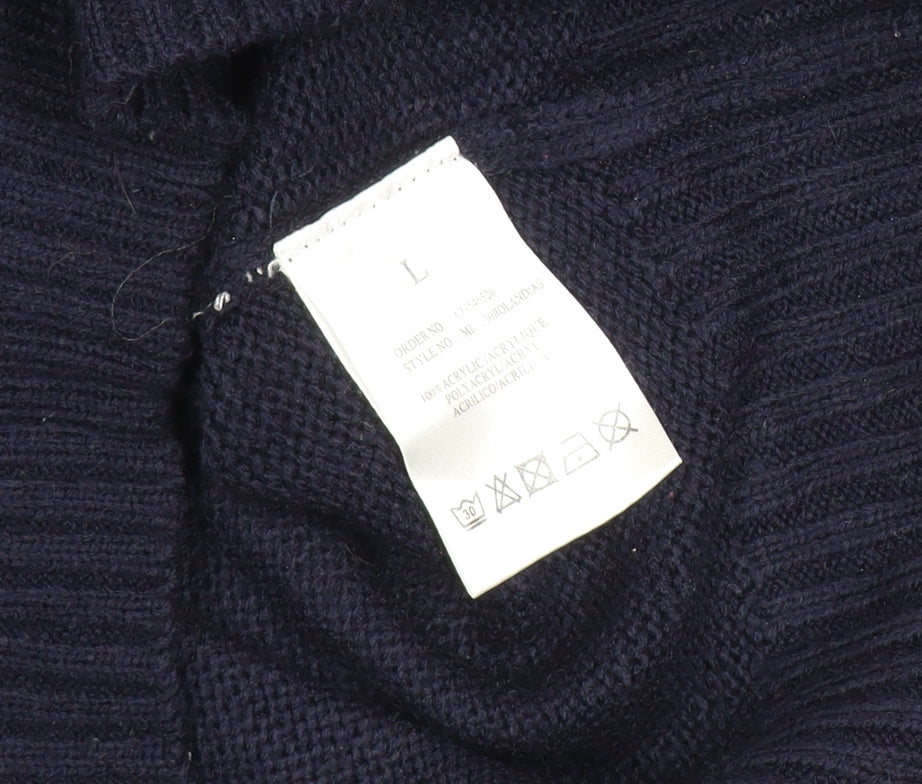 Brave Soul Men's Blue Pullover Jumper L