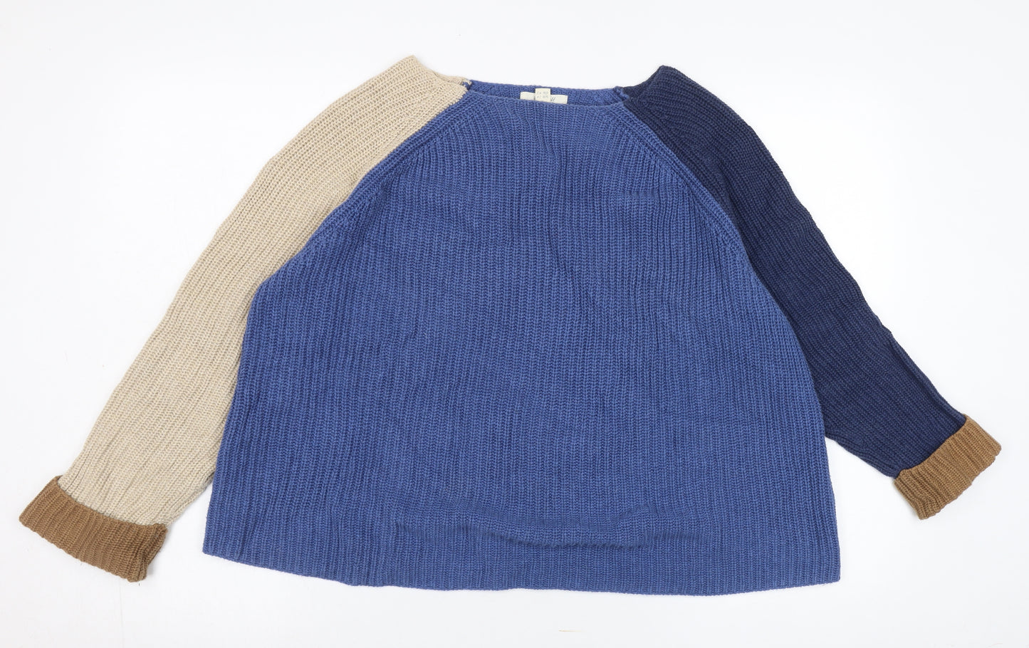 White Stuff Women's Blue Multicolor Relaxed Jumper Size 14