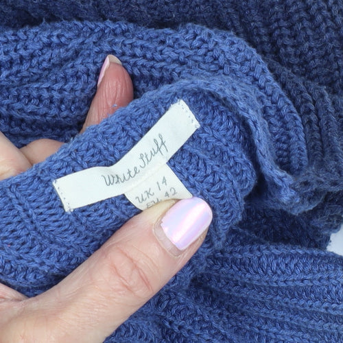 White Stuff Women's Blue Multicolor Relaxed Jumper Size 14