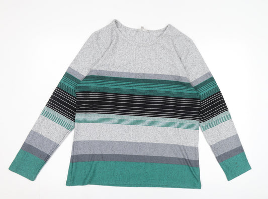 Pebble Bay Women’s Multicoloured Striped Pullover Jumper M