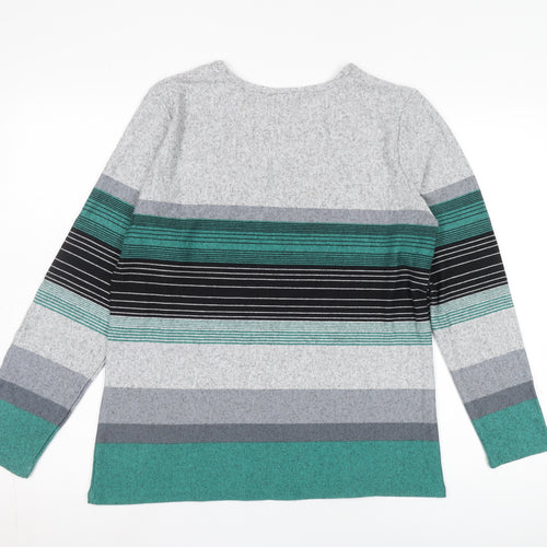 Pebble Bay Women’s Multicoloured Striped Pullover Jumper M