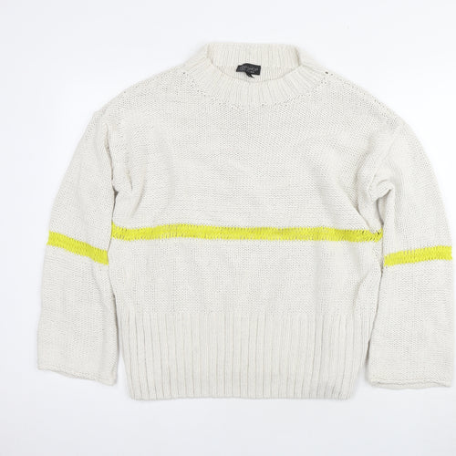 Topshop Women’s Ivory Crew Neck Jumper Size 10
