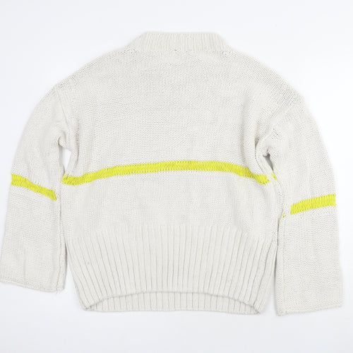 Topshop Women’s Ivory Crew Neck Jumper Size 10