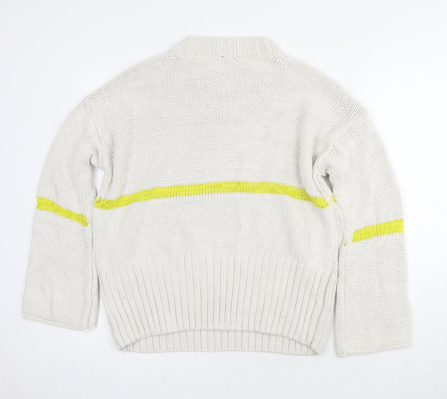 Topshop Women’s Ivory Crew Neck Jumper Size 10