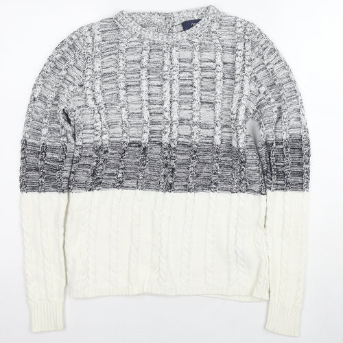 Next Women's Grey Cardigan XS Cotton Cable-Knit