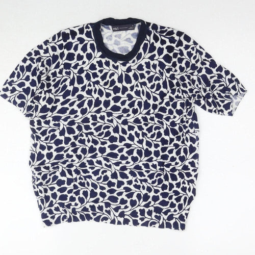 Marks and Spencer Women's Blue Animal Print T-Shirt