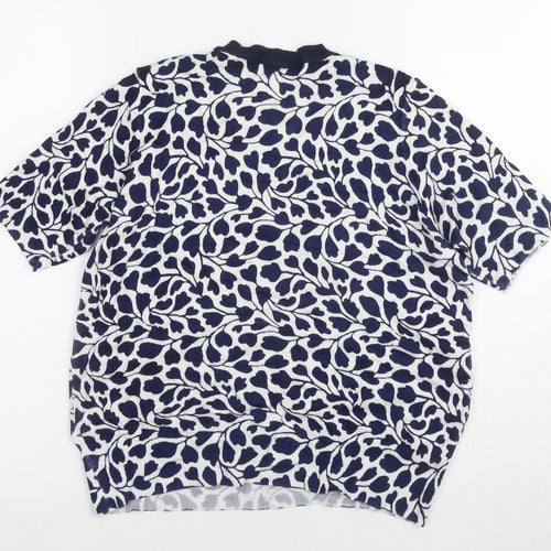 Marks and Spencer Women's Blue Animal Print T-Shirt