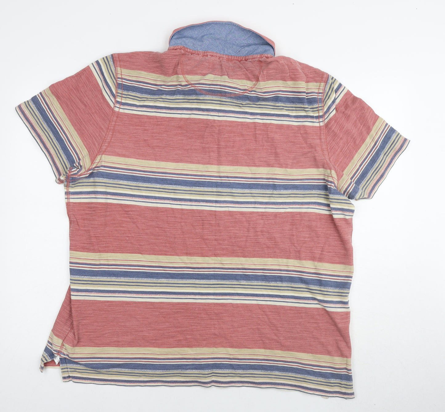 Marks and Spencer Men's Multicoloured Striped Polo 3XL