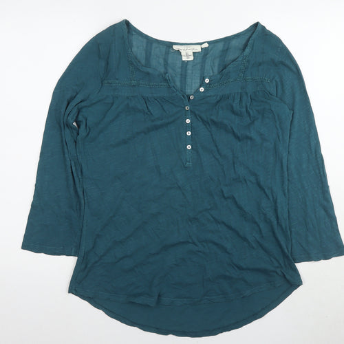 L.O.G.G Women's Green Button Blouse Size 12