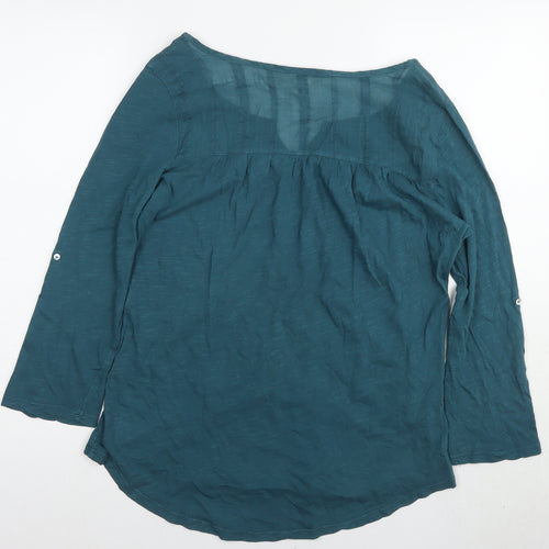 L.O.G.G Women's Green Button Blouse Size 12