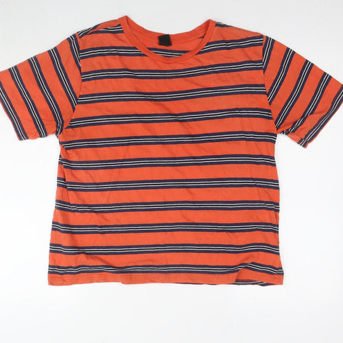 Urban Outfitters Men's Orange Striped M T-Shirt