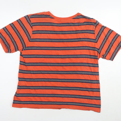 Urban Outfitters Men's Orange Striped M T-Shirt