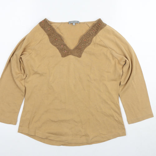 Per Una Brown Blouse - Women’s Size 12 Stretch Knit
