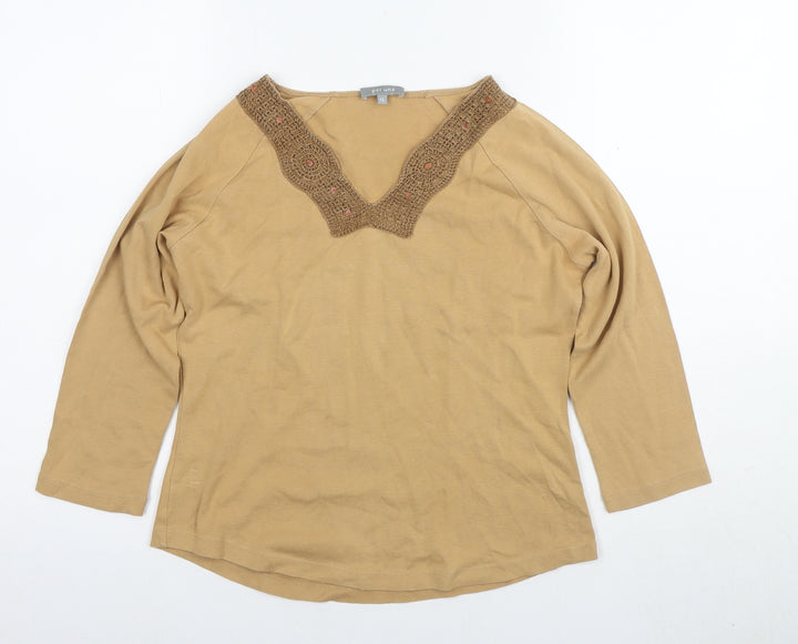 Per Una Brown Blouse - Women’s Size 12 Stretch Knit