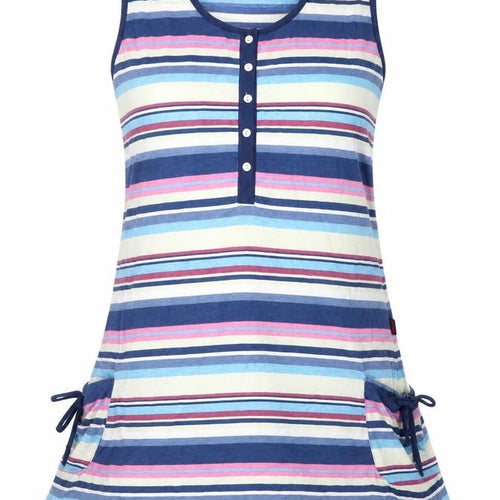 Anokhi Women's Multicoloured Striped Sleeveless Dress Size 3