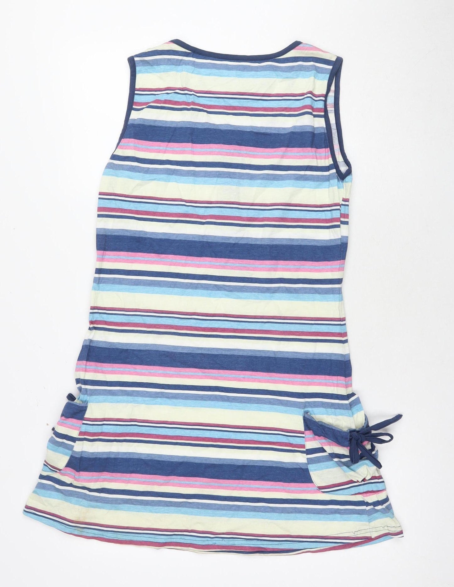 Anokhi Women's Multicoloured Striped Sleeveless Dress Size 3