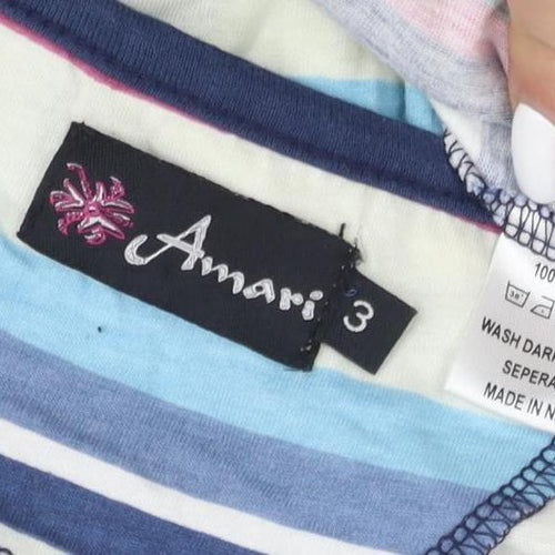 Anokhi Women's Multicoloured Striped Sleeveless Dress Size 3