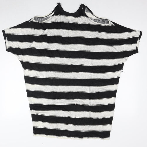 Country Road Women's Black Striped Relaxed Top L