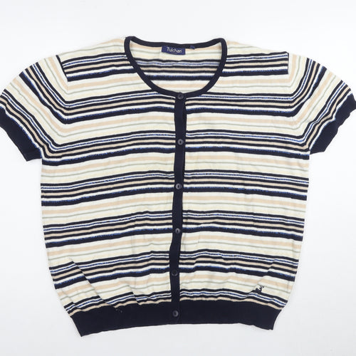 Tulchan Women's 2XL Multicoloured Striped Cardigan