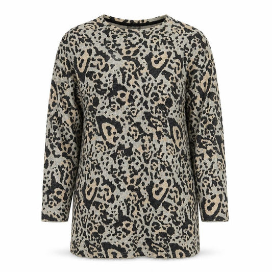 Front view of Topshop Women's Animal Print Jumper, size 8, Multicoloured
