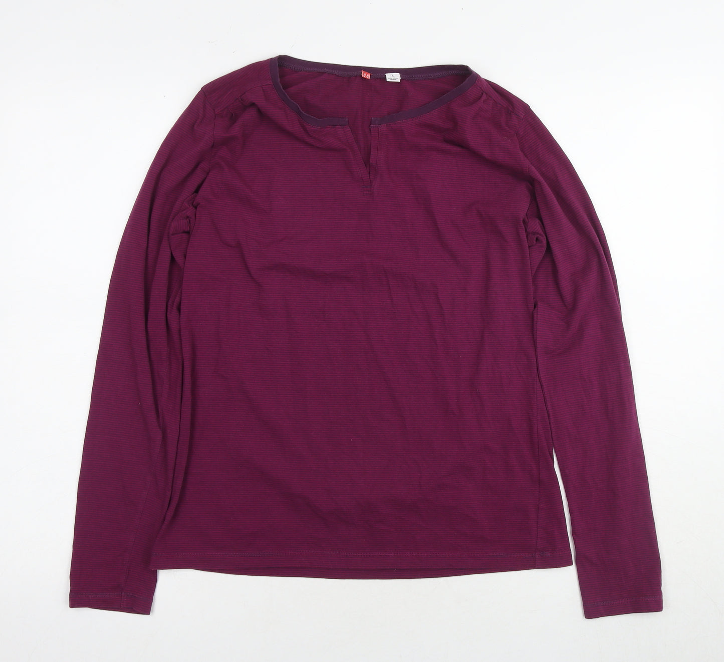 Uniqlo Women's Purple L Long Sleeve T-Shirt