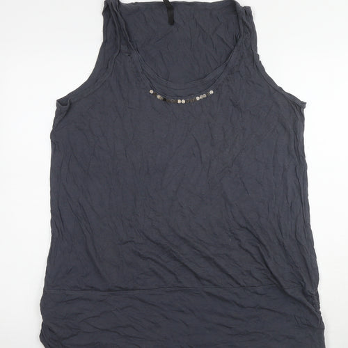 Marks and Spencer Women's Plus Black Sequin Tank Top
