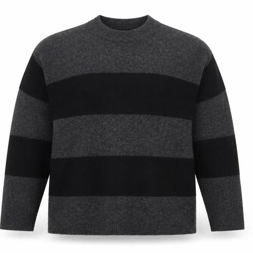 New Look Women's Black Jumper, M, Raglan Sleeve, Striped Knit