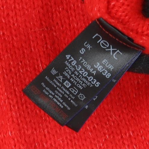 Next Women's Red Star Jumper, Size S, Crew Neck Pullover