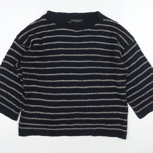 Dorothy Perkins Women's Black Striped Pullover Jumper Size 8