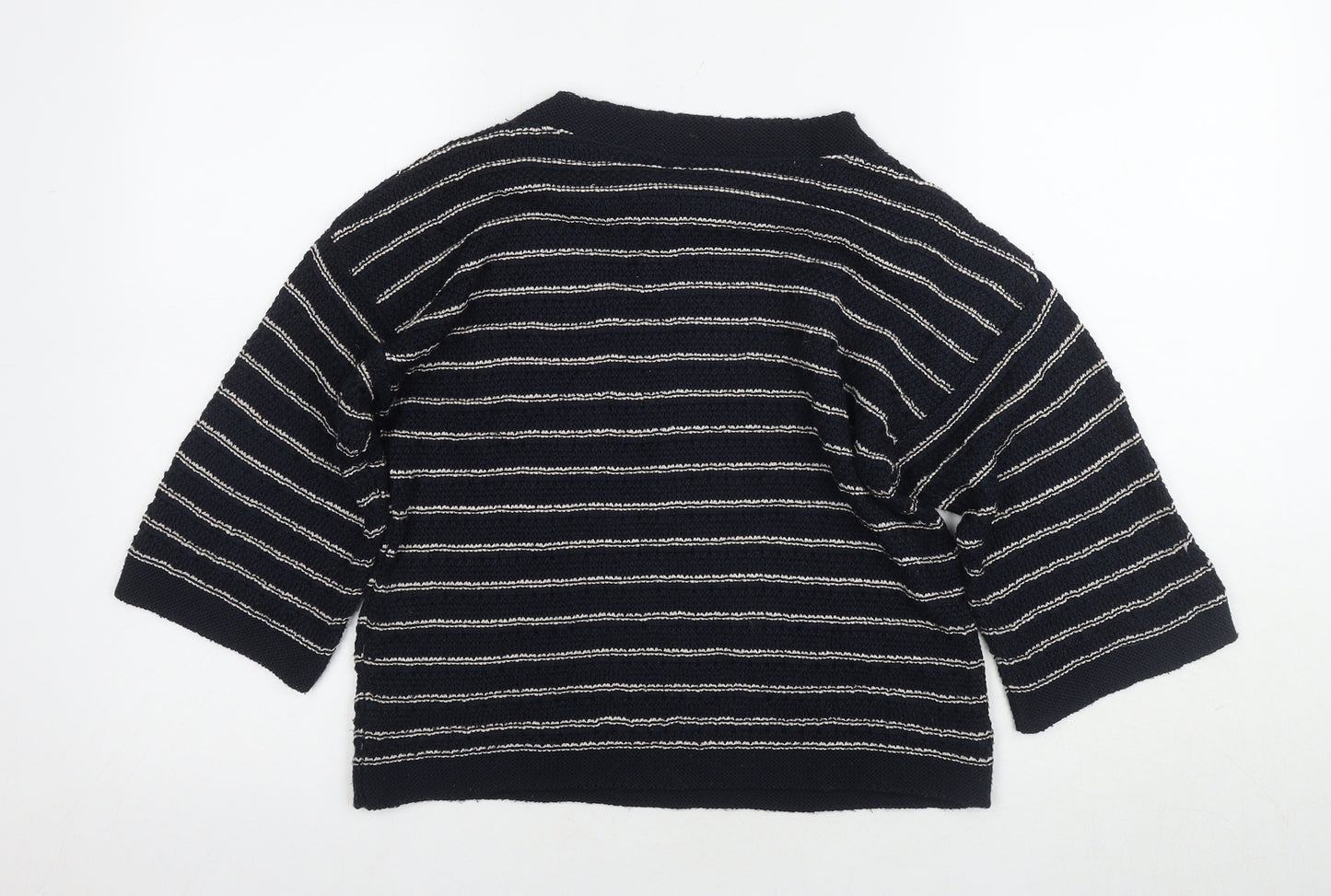 Dorothy Perkins Women's Black Striped Pullover Jumper Size 8