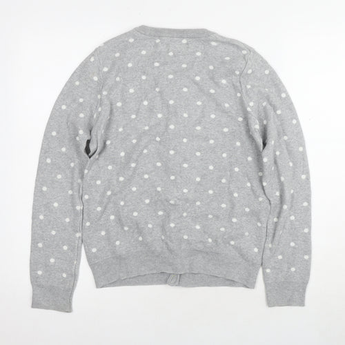 H&M Girls Grey Polka Dot Cardigan Jumper Size 14