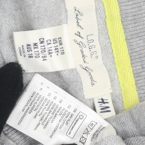 H&M Girls Grey Polka Dot Cardigan Jumper Size 14