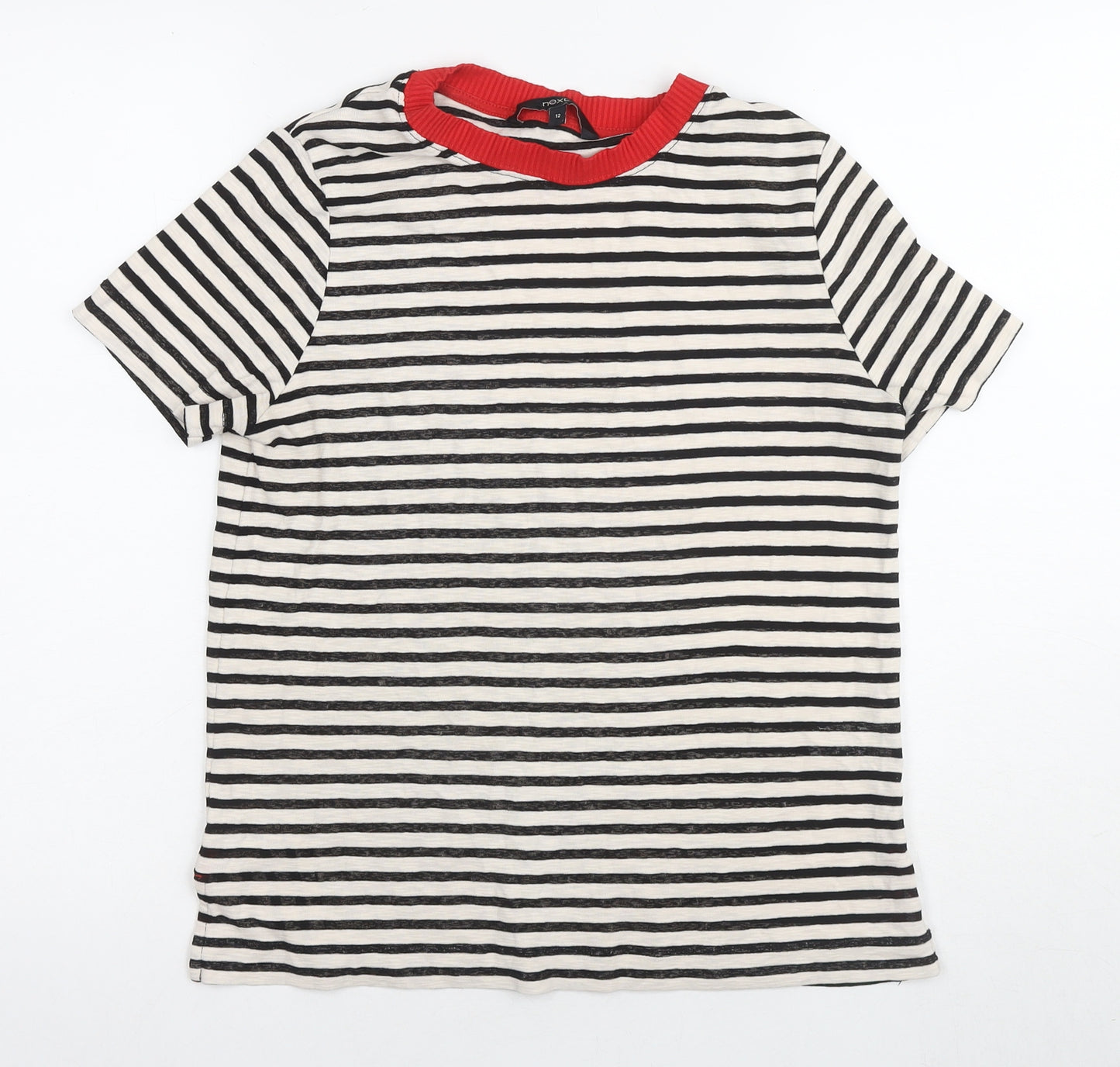 Next Women's Striped Crew Neck Ringer T-Shirt Size 12