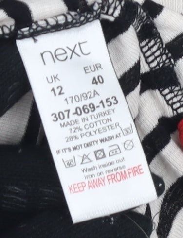 Next Women's Striped Crew Neck Ringer T-Shirt Size 12