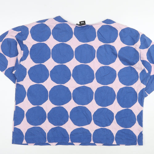 Marimekko x Uniqlo Women's M Pink Blue Polka Dot T-Shirt