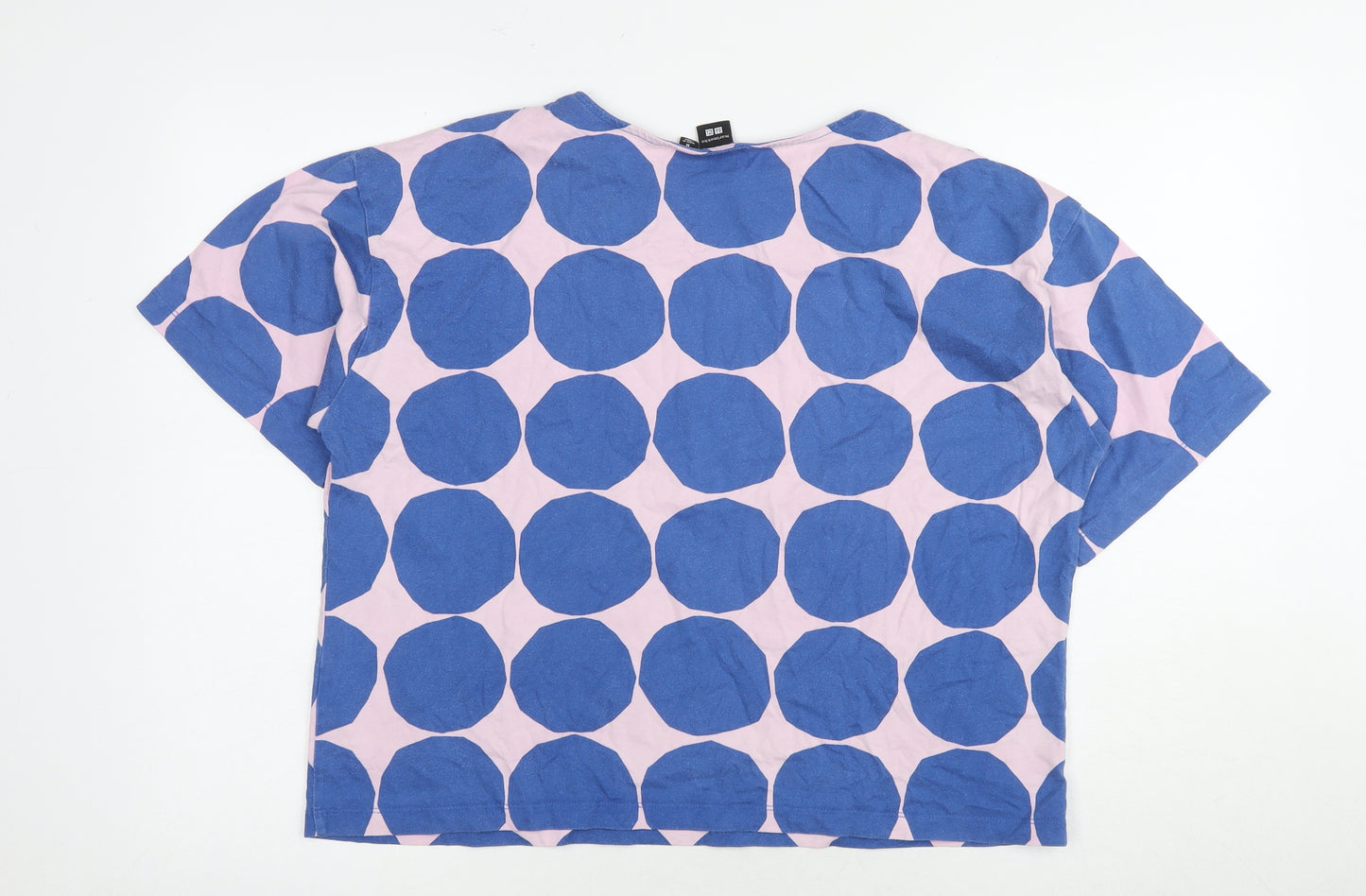 Marimekko x Uniqlo Women's M Pink Blue Polka Dot T-Shirt