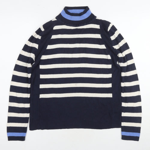 Marks and Spencer Women's Blue Striped Jumper UK 12