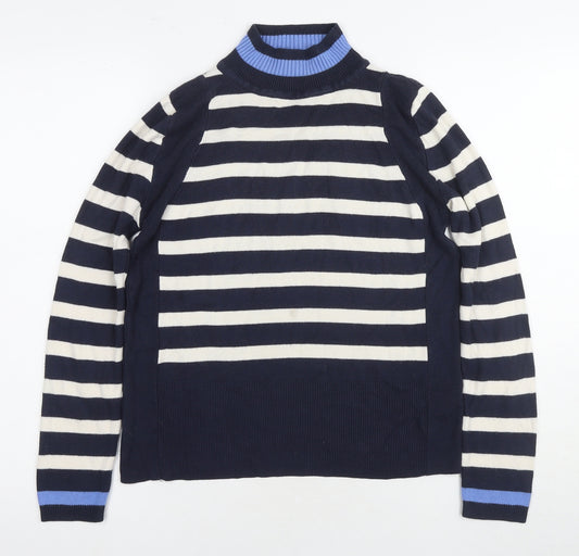 Marks and Spencer Women's Blue Striped Jumper UK 12