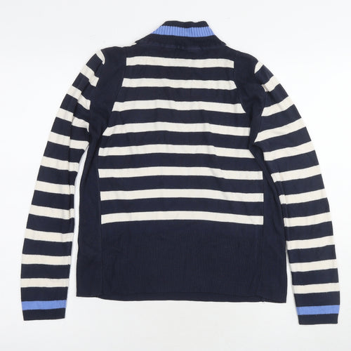 Marks and Spencer Women's Blue Striped Jumper UK 12